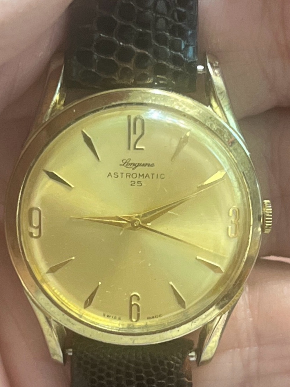 Longune Astromatic 25 Gold-Tone Men's Watch - Gold Dial